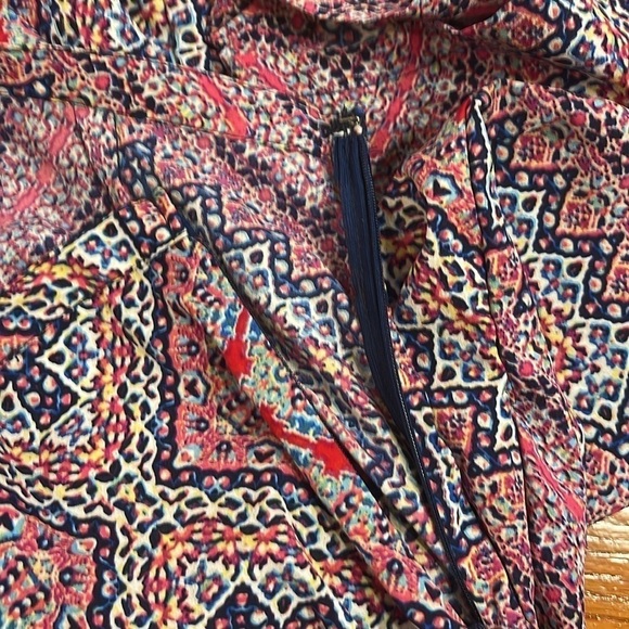 Jessica Simpson M colourful boho wide leg culottes with side zip and clasp - Picture 6 of 8